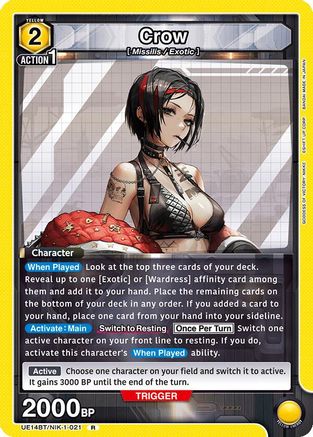 Crow (021) (UE14BT/NIK-1-021) [UE14BT: GODDESS OF VICTORY: NIKKE] Foil - Deck Out Gaming