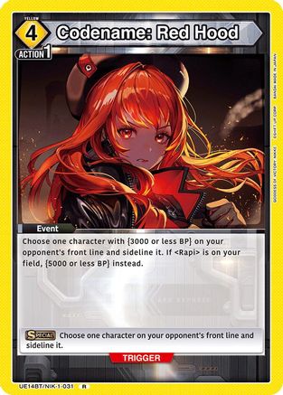 Codename: Red Hood (UE14BT/NIK-1-031) [UE14BT: GODDESS OF VICTORY: NIKKE] Foil