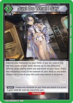 Just Do What I Say (UE14BT/NIK-1-099) [UE14BT: GODDESS OF VICTORY: NIKKE] - Deck Out Gaming