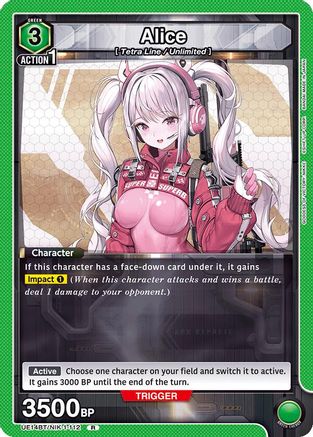 Alice (112) (UE14BT/NIK-1-112) [UE14BT: GODDESS OF VICTORY: NIKKE] Foil - Deck Out Gaming