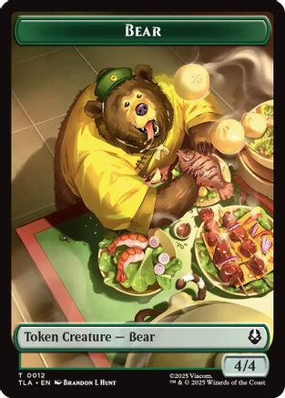 Bear // Food (0020) Double-Sided Token (12) [Avatar: The Last Airbender] foil - Deck Out Gaming