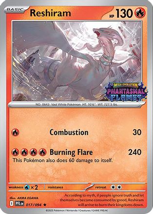 Reshiram (Phantasmal Flames Stamped) (17) [Miscellaneous Cards & Products] Holofoil
