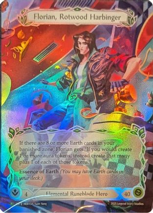 Florian, Rotwood Harbinger - HER158 (HER158) [Flesh and Blood: Promo Cards] Rainbow Foil - Deck Out Gaming