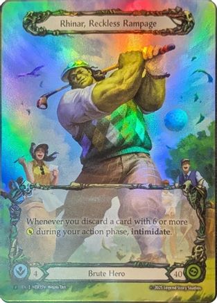 Rhinar, Reckless Rampage - HER159 (HER159) [Flesh and Blood: Promo Cards] Rainbow Foil - Deck Out Gaming