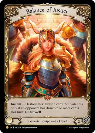 Balance of Justice (ANQ004) [Compendium of Rathe - Antiquity Pack] Rainbow Foil - Deck Out Gaming