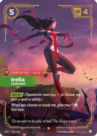 Irelia - Fervent (057/221) [Spiritforged] Foil - Deck Out Gaming