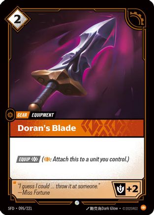 Doran's Blade (095/221) [Spiritforged] Foil - Deck Out Gaming