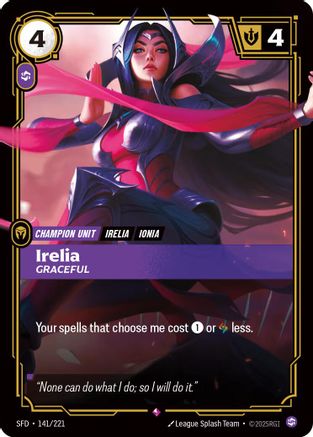 Irelia - Graceful (141/221) [Spiritforged] Foil - Deck Out Gaming