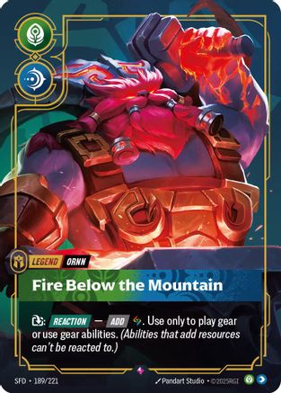 Ornn - Fire Below the Mountain (189/221) [Spiritforged] Foil - Deck Out Gaming