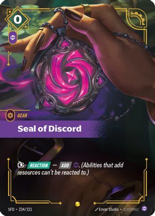 Seal of Discord (Overnumbered) (234/221) [Spiritforged] Foil - Deck Out Gaming