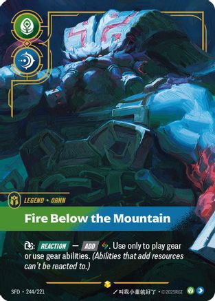 Ornn - Fire Below the Mountain (Overnumbered) (244/221) [Spiritforged] Foil - Deck Out Gaming