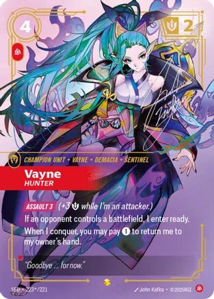 Vayne - Hunter (Signature) (223*/221) [Spiritforged] Foil - Deck Out Gaming