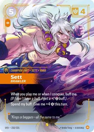 Sett - Brawler (Overnumbered) (232/221) [Spiritforged] Foil - Deck Out Gaming