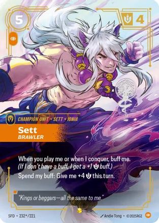 Sett - Brawler (Signature) (232*/221) [Spiritforged] Foil - Deck Out Gaming