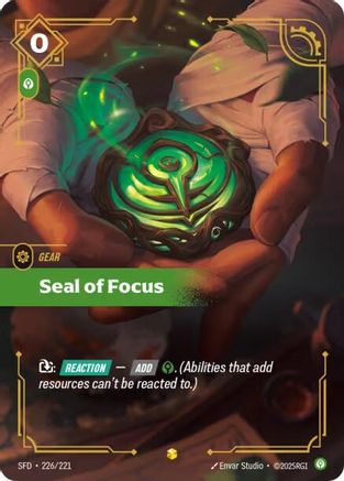Seal of Focus (Overnumbered) (226/221) [Spiritforged] Foil - Deck Out Gaming