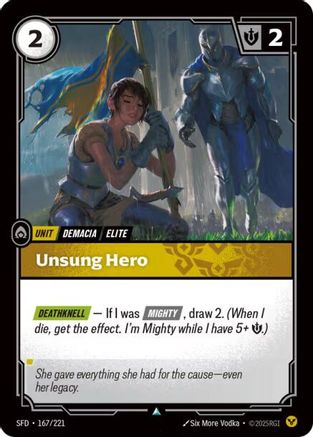 Unsung Hero (167/221) [Spiritforged] Foil - Deck Out Gaming