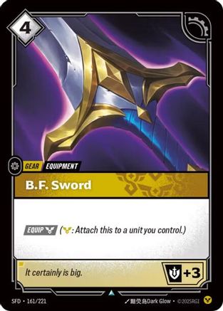B.F. Sword (161/221) [Spiritforged] Foil - Deck Out Gaming