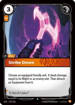 Strike Down (107/221) [Spiritforged] Foil - Deck Out Gaming
