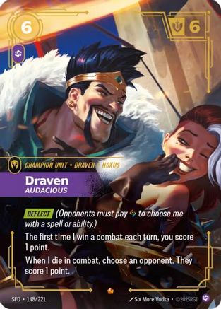 Draven - Audacious (148/221) [Spiritforged] Foil - Deck Out Gaming