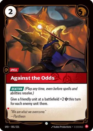 Against the Odds (001/221) [Spiritforged] Foil - Deck Out Gaming