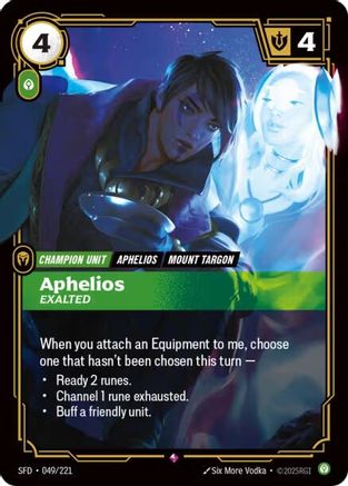 Aphelios - Exalted (049/221) [Spiritforged] Foil - Deck Out Gaming