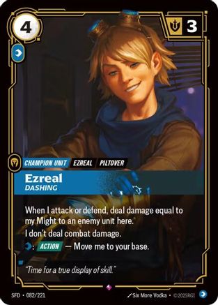 Ezreal - Dashing (082/221) [Spiritforged] Foil - Deck Out Gaming