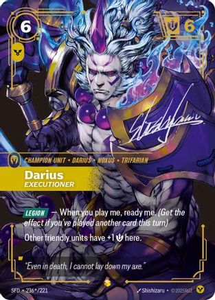 Darius - Executioner (Signature) (236*/221) [Spiritforged] Foil - Deck Out Gaming