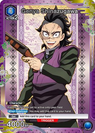 Genya Shinazugawa (024) (R*) (UEX05BT/KMY-3-024) [UEX05BT: Demon Slayer: Kimetsu no Yaiba Vol.2] Foil - Deck Out Gaming