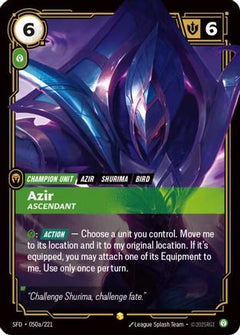 Azir - Ascendant (Alternate Art) (050a/221) [Spiritforged] Foil - Deck Out Gaming