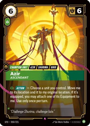 Azir - Ascendant (050/221) [Spiritforged] Foil - Deck Out Gaming