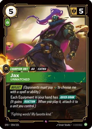 Jax - Unmatched (054/221) [Spiritforged] Foil - Deck Out Gaming