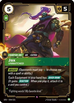 Jax - Unmatched (054/221) [Spiritforged] Foil - Deck Out Gaming