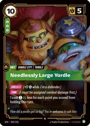 Needlessly Large Yordle (055/221) [Spiritforged] Foil - Deck Out Gaming