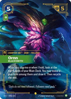 Ornn - Blacksmith (Alternate Art) (058a/221) [Spiritforged] Foil - Deck Out Gaming