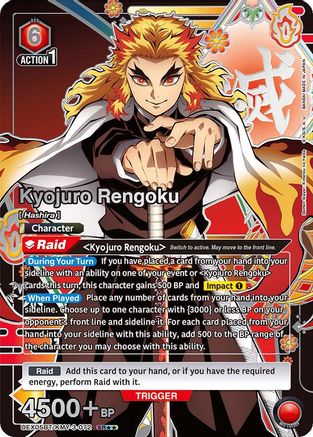 Kyojuro Rengoku (072) (SR**) (UEX05BT/KMY-3-072) [UEX05BT: Demon Slayer: Kimetsu no Yaiba Vol.2] Foil