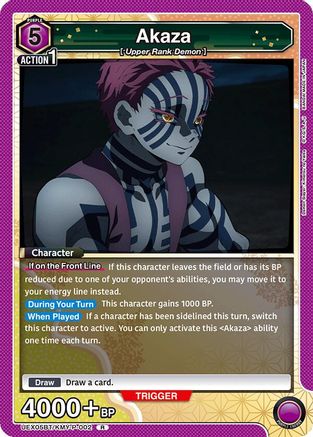 Akaza (UEX05BT/KMY-P-002) [UEX05BT: Demon Slayer: Kimetsu no Yaiba Vol.2] Foil - Deck Out Gaming