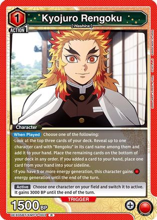 Kyojuro Rengoku (003) (UEX05BT/KMY-P-003) [UEX05BT: Demon Slayer: Kimetsu no Yaiba Vol.2] Foil - Deck Out Gaming