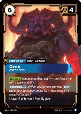 Ornn - Forge God (085/221) [Spiritforged] Foil - Deck Out Gaming