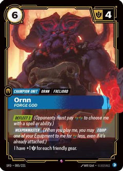 Ornn - Forge God (085/221) [Spiritforged] Foil - Deck Out Gaming