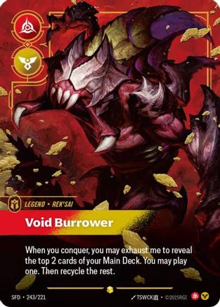 Rek'sai - Void Burrower (Overnumbered) (243/221) [Spiritforged] Foil - Deck Out Gaming