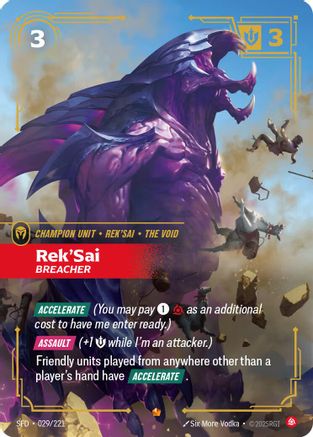 Rek'Sai - Breacher (029/221) [Spiritforged] Foil - Deck Out Gaming