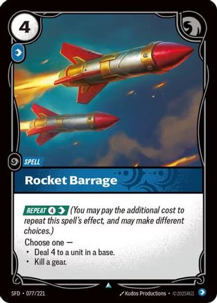 Rocket Barrage (077/221) [Spiritforged] Foil - Deck Out Gaming