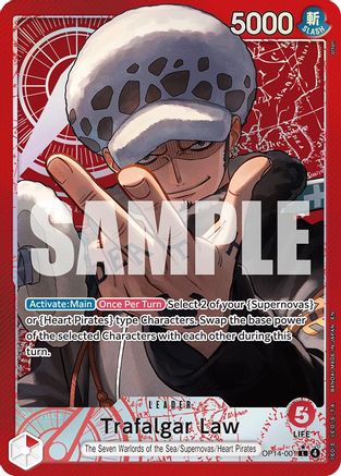 Trafalgar Law - OP14-001 (Alternate Art) (OP14-001) [The Azure Sea's Seven] Foil-1
