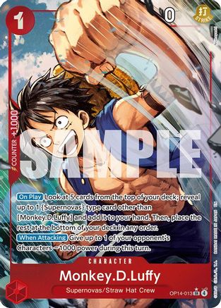 Monkey.D.Luffy - OP14-013 (Alternate Art) (OP14-013) [The Azure Sea's Seven] Foil - Deck Out Gaming