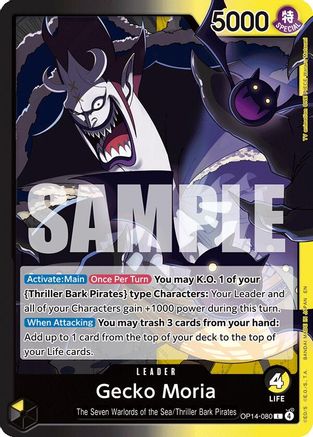 Gecko Moria - OP14-080 (OP14-080) [The Azure Sea's Seven] - Deck Out Gaming
