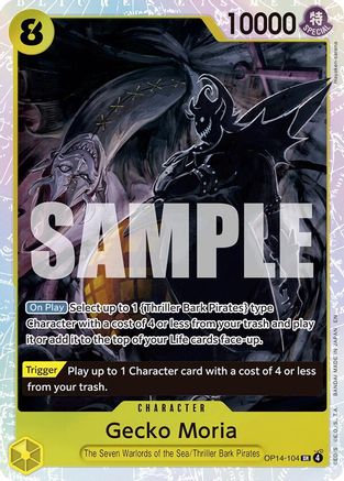 Gecko Moria - OP14-104 (OP14-104) [The Azure Sea's Seven] Foil - Deck Out Gaming