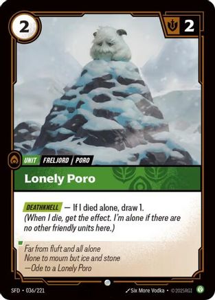 Lonely Poro (036/221) [Spiritforged] Foil - Deck Out Gaming