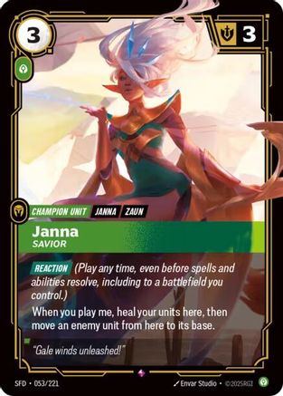 Janna - Savior (053/221) [Spiritforged] Foil - Deck Out Gaming