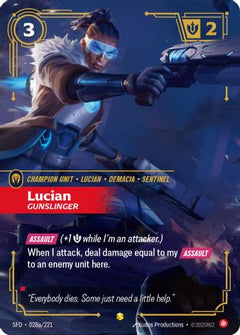 Lucian - Gunslinger (Alternate Art) (028a/221) [Spiritforged] Foil - Deck Out Gaming