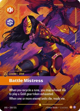 Sivir - Battle Mistress (Overnumbered) (250/221) [Spiritforged] Foil - Deck Out Gaming